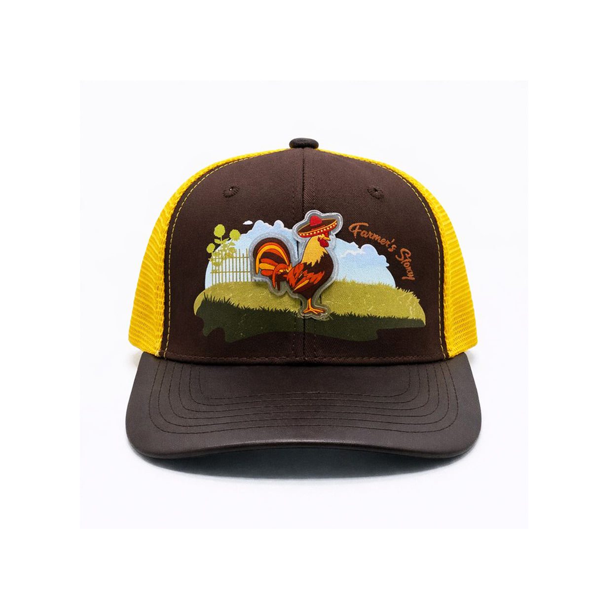 Gorra Knite Farmer Gallo cafe Trucker Agro Ajustable café