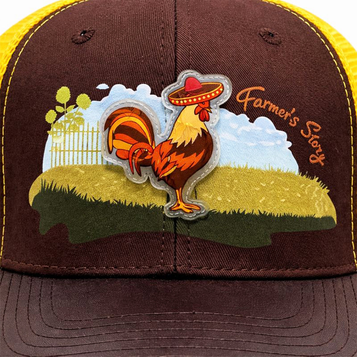 Gorra Knite Farmer Gallo cafe Trucker Agro Ajustable café