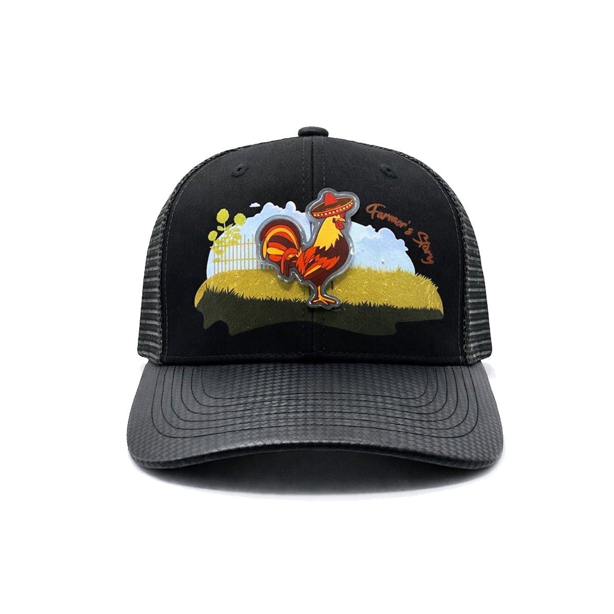Gorra Knite Farmer Gallo cafe Trucker Agro Ajustable gris