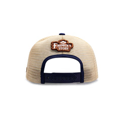 Gorra Trucker Harvest brown Ajustable Knite Estilo Campo azul