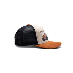 Gorra Trucker Harvest brown Ajustable Knite Estilo Campo beige