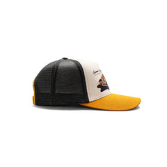 Gorra Trucker Harvest brown Ajustable Knite Estilo Campo blanco