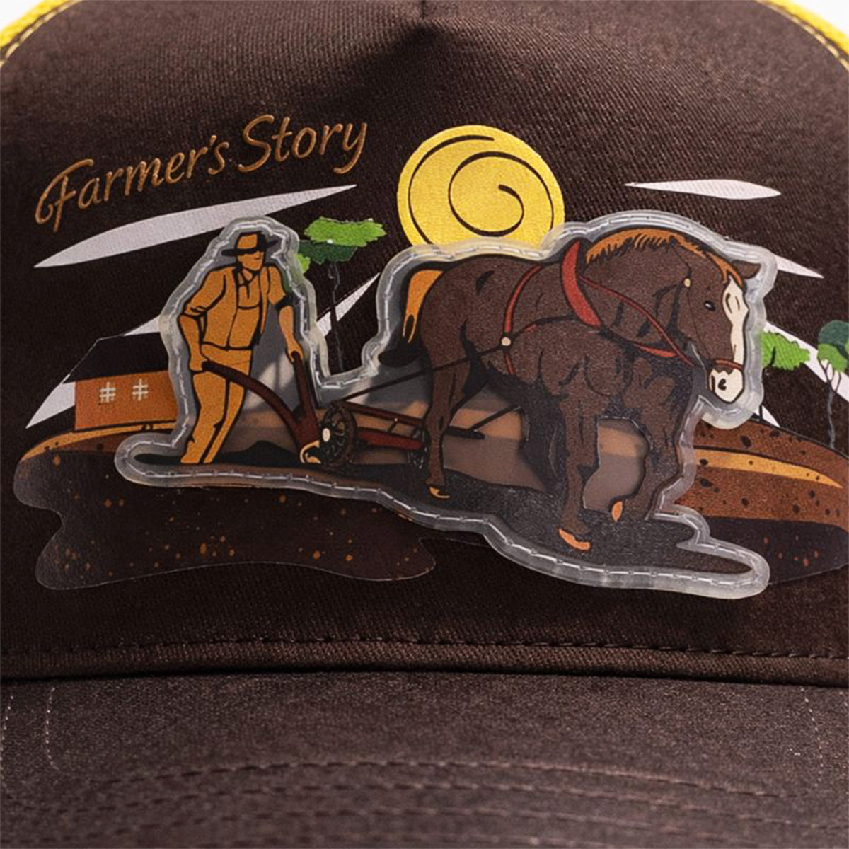 Gorra Trucker Harvest brown Ajustable Knite Estilo Campo cafe