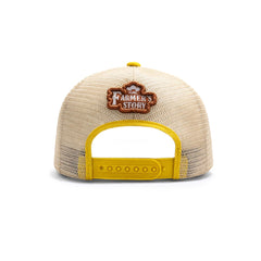 Gorra Trucker Harvest brown Ajustable Knite Estilo Campo amarillo