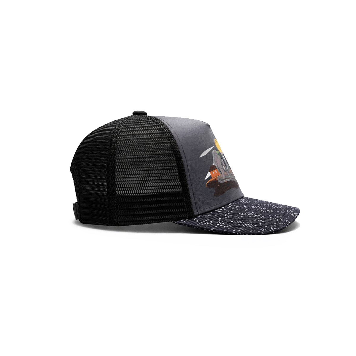 Gorra Trucker Harvest Black Ajustable Estilo Farmer Urbana azul