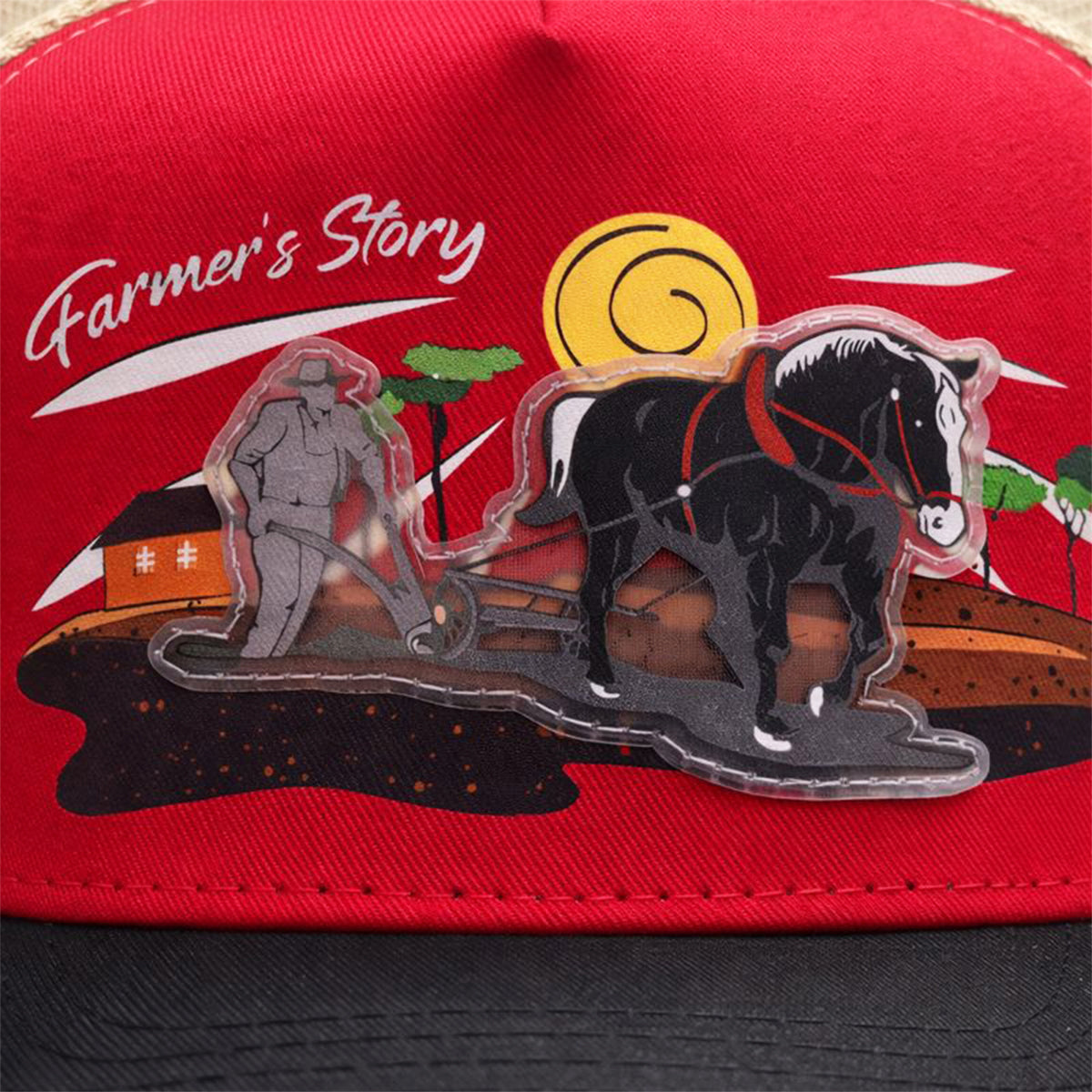 Gorra Trucker Harvest Black Ajustable Estilo Farmer Urbana beige