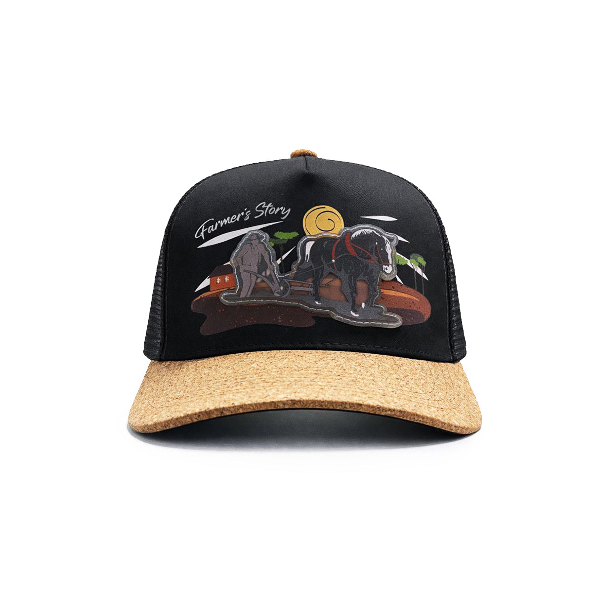 Gorra Trucker Harvest Black Ajustable Estilo Farmer Urbana cafe