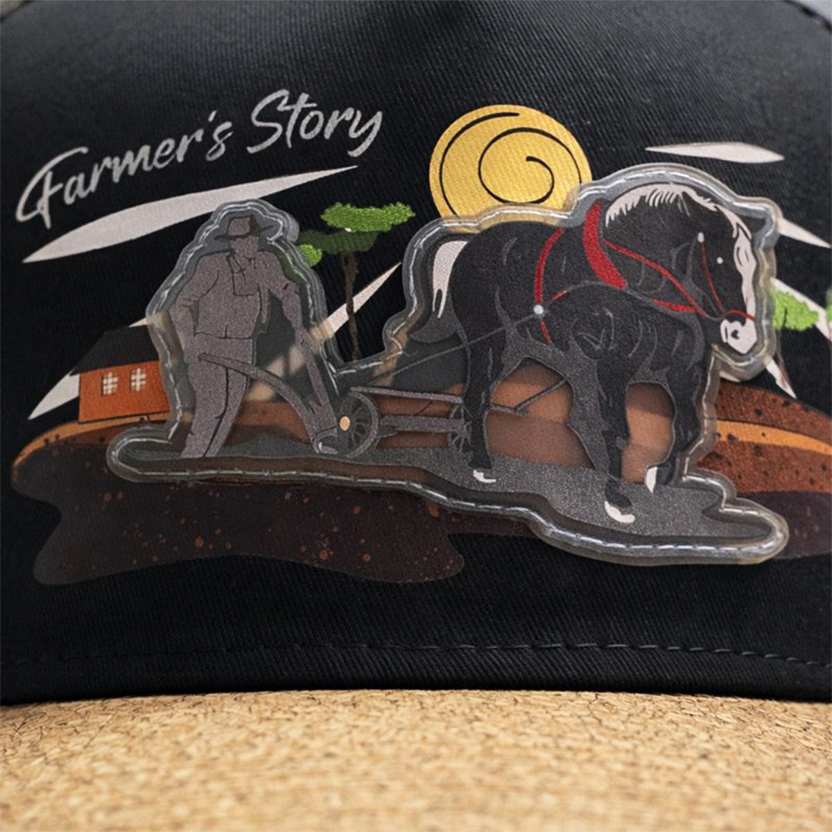 Gorra Trucker Harvest Black Ajustable Estilo Farmer Urbana cafe