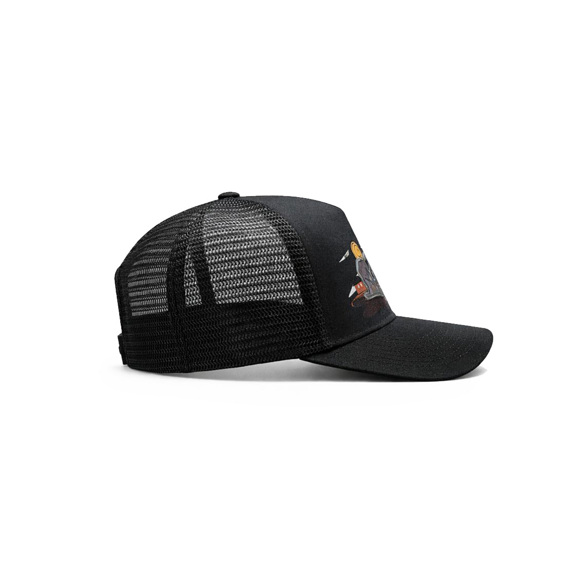 Gorra Trucker Harvest Black Ajustable Estilo Farmer Urbana negro