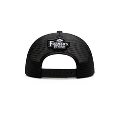 Gorra Trucker Harvest Black Ajustable Estilo Farmer Urbana negro