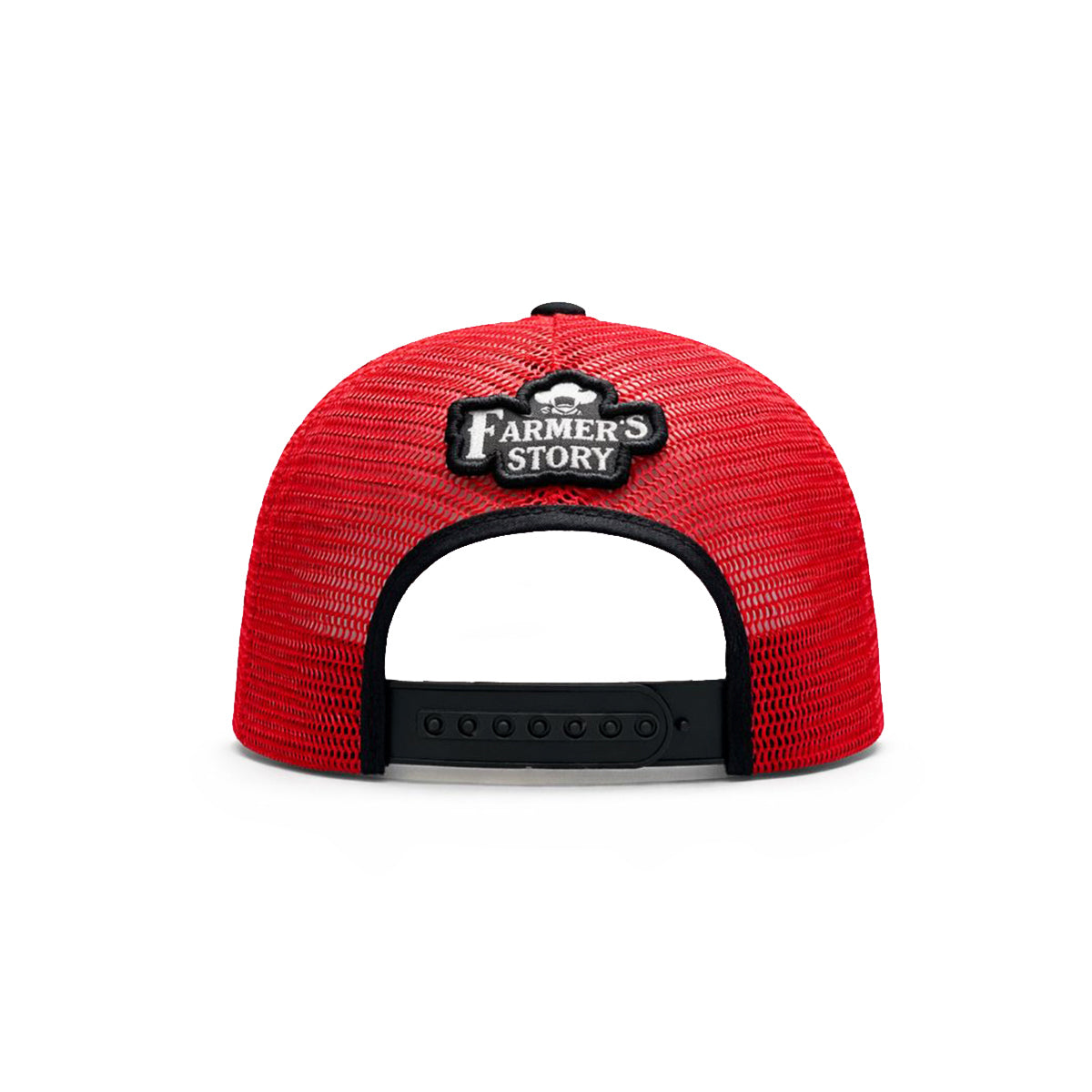 Gorra Trucker Harvest Black Ajustable Estilo Farmer Urbana rojo