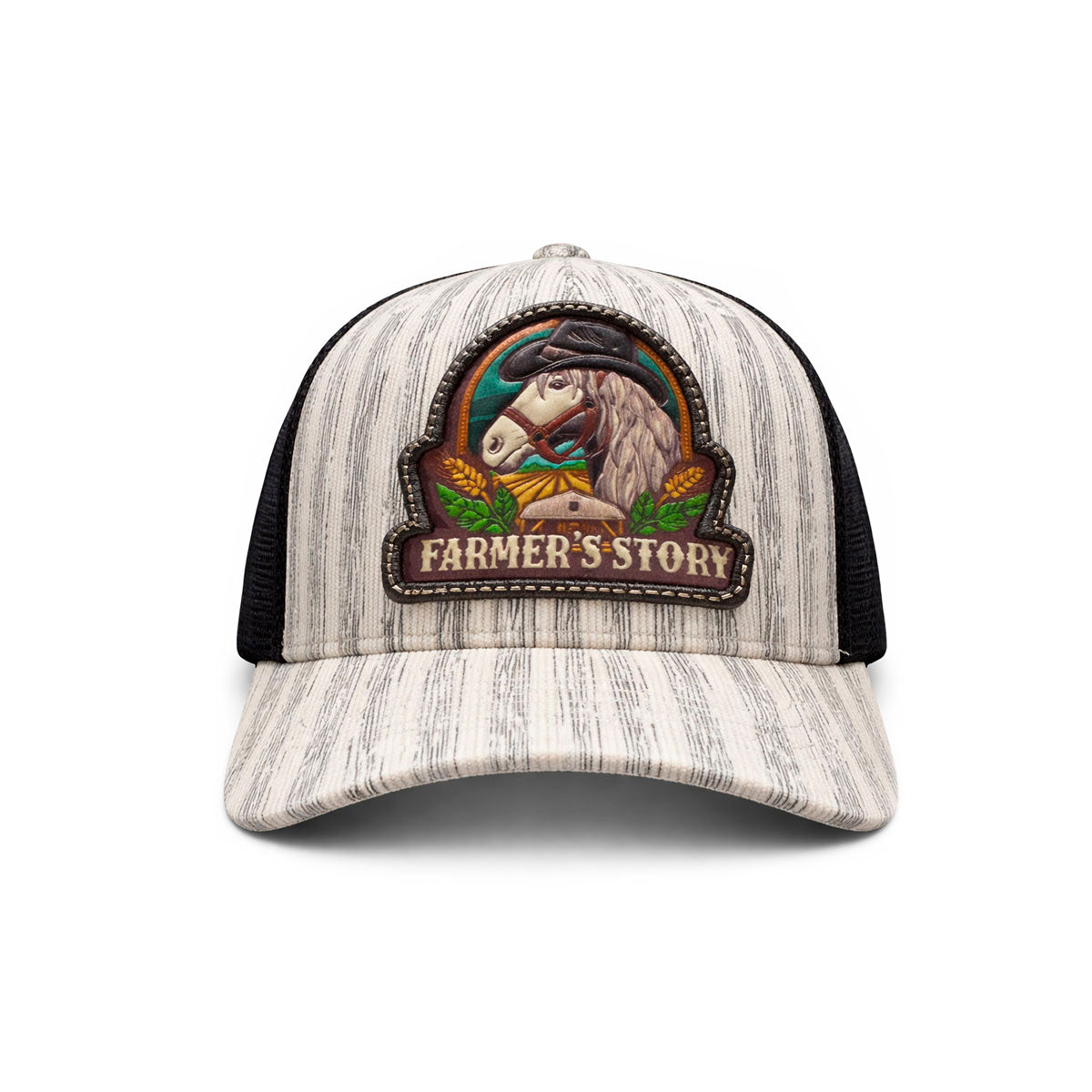 Gorra Knite Farmer Horse Black Trucker Caballo Ajustable beige
