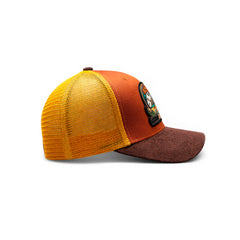Gorra Knite Farmer Horse Brown Agro Trucker Caballo Rancho naranja