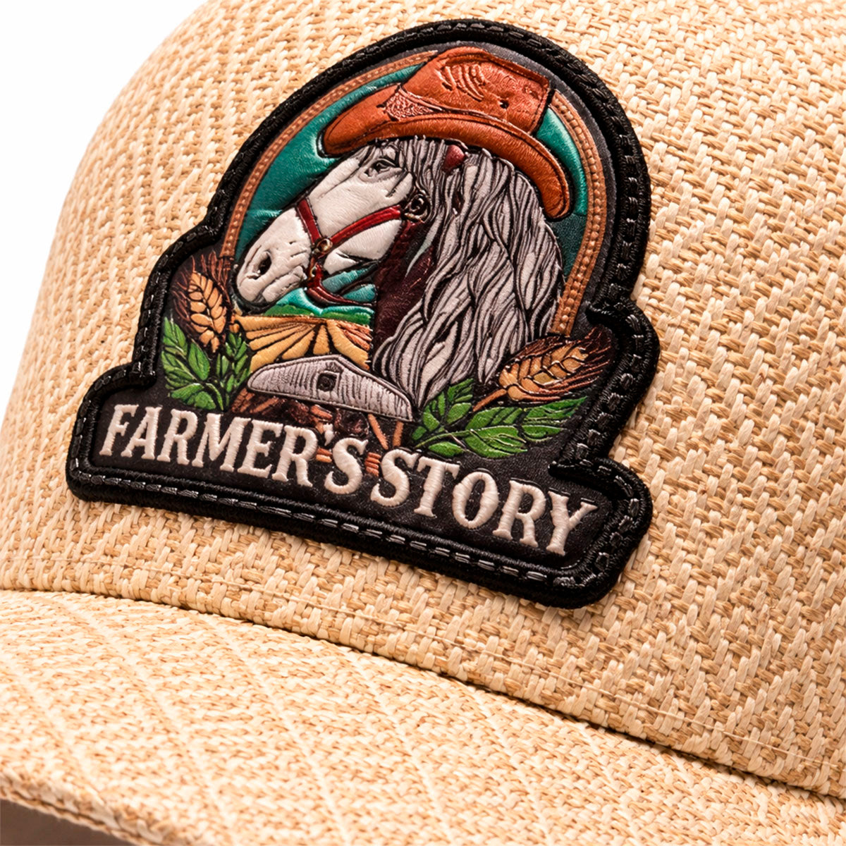 Gorra Knite Farmer Horse Brown Agro Trucker Caballo Rancho beige