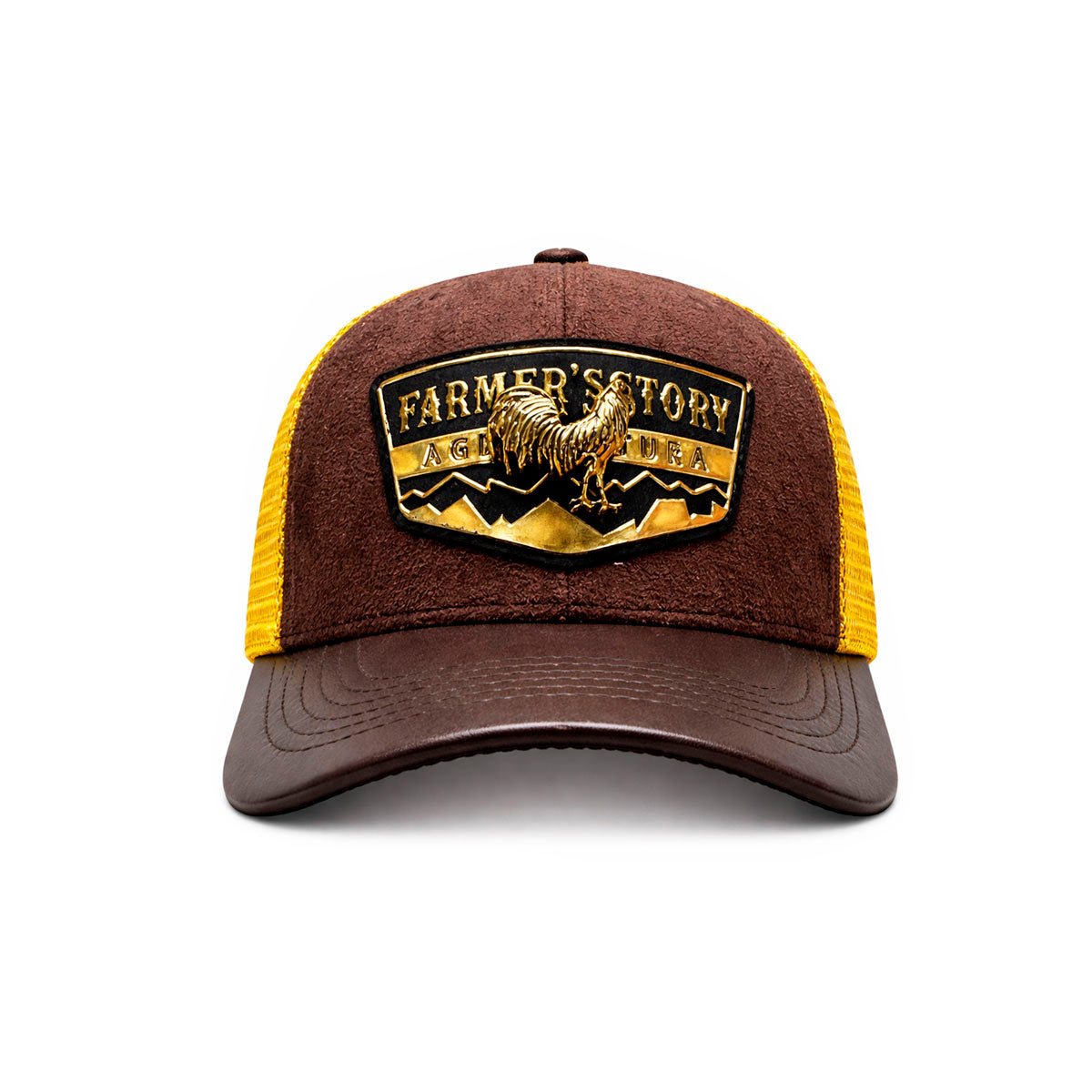 Gorra Knite Farmer Rooster Gold Trucker Gallo Oro Ajustable amarillo