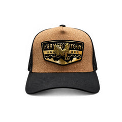 Gorra Knite Farmer Rooster Gold Trucker Gallo Oro Ajustable café