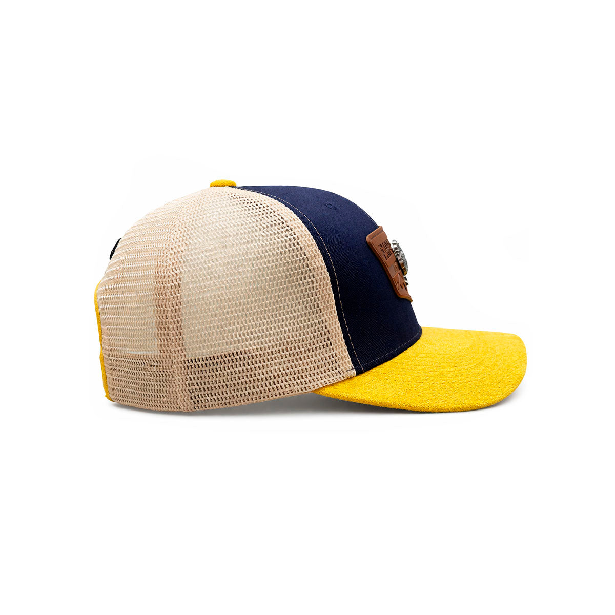 Gorra Knite Farmer Rooster Silver Trucker Plata Ajustable amarillo