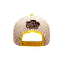 Gorra Knite Farmer Rooster Silver Trucker Plata Ajustable amarillo