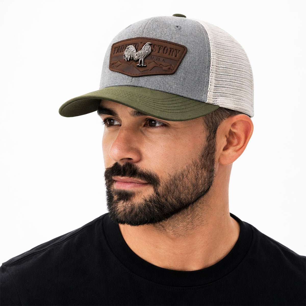 Gorra Knite Farmer Rooster Silver Trucker