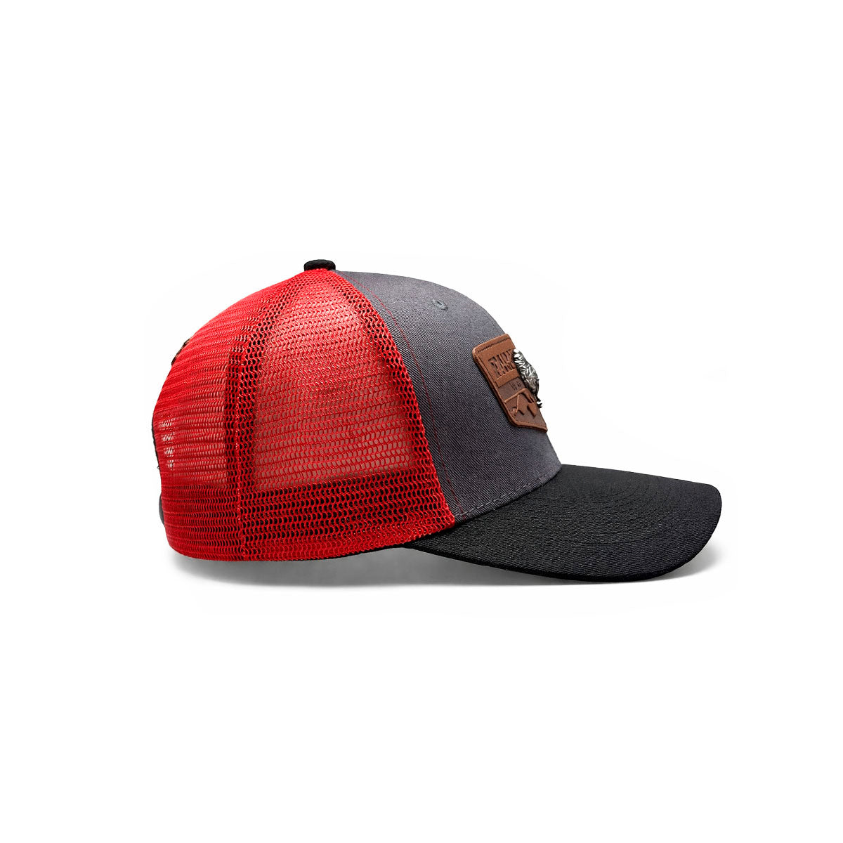 Gorra Knite Farmer Rooster Silver Trucker Plata Ajustable rojo