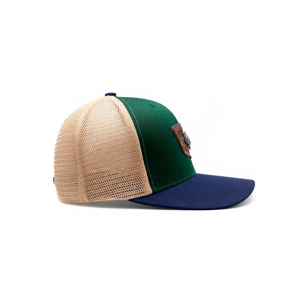 Gorra Knite Farmer Rooster Silver Trucker Plata Ajustable verde