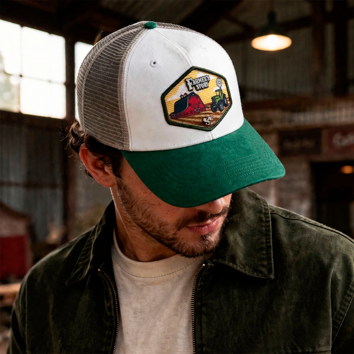 Gorra Trucker Knite Farmer Story Verde
