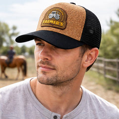 Gorra Knite Farmer Truck Tractor Oro Agro Ajustable Original café
