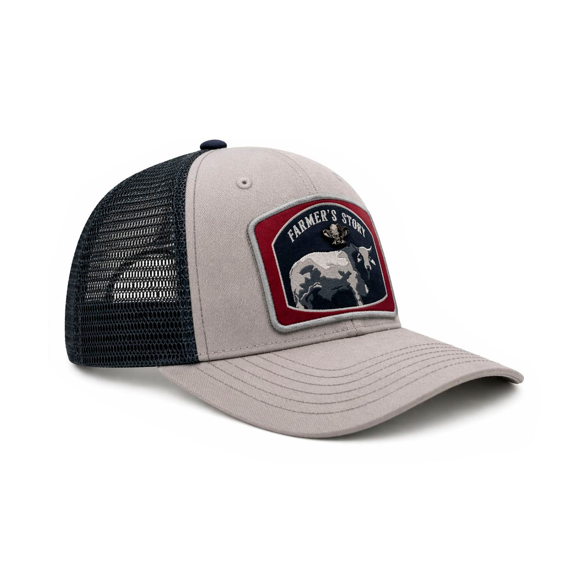 Gorra Trucker Knite Farmer Story Cowboy Plata