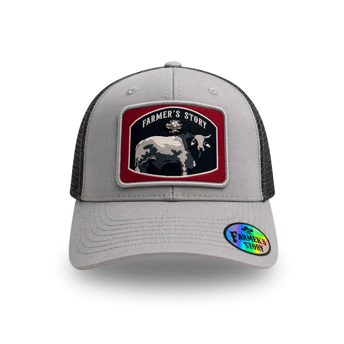Gorra Trucker Knite Farmer Story Cowboy Plata