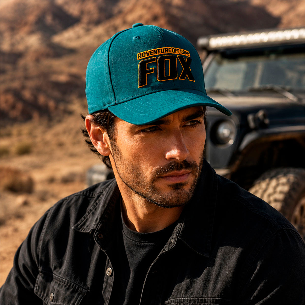 Gorra Fox Adventure Off Road Bordada Deportiva Beisbolera verde