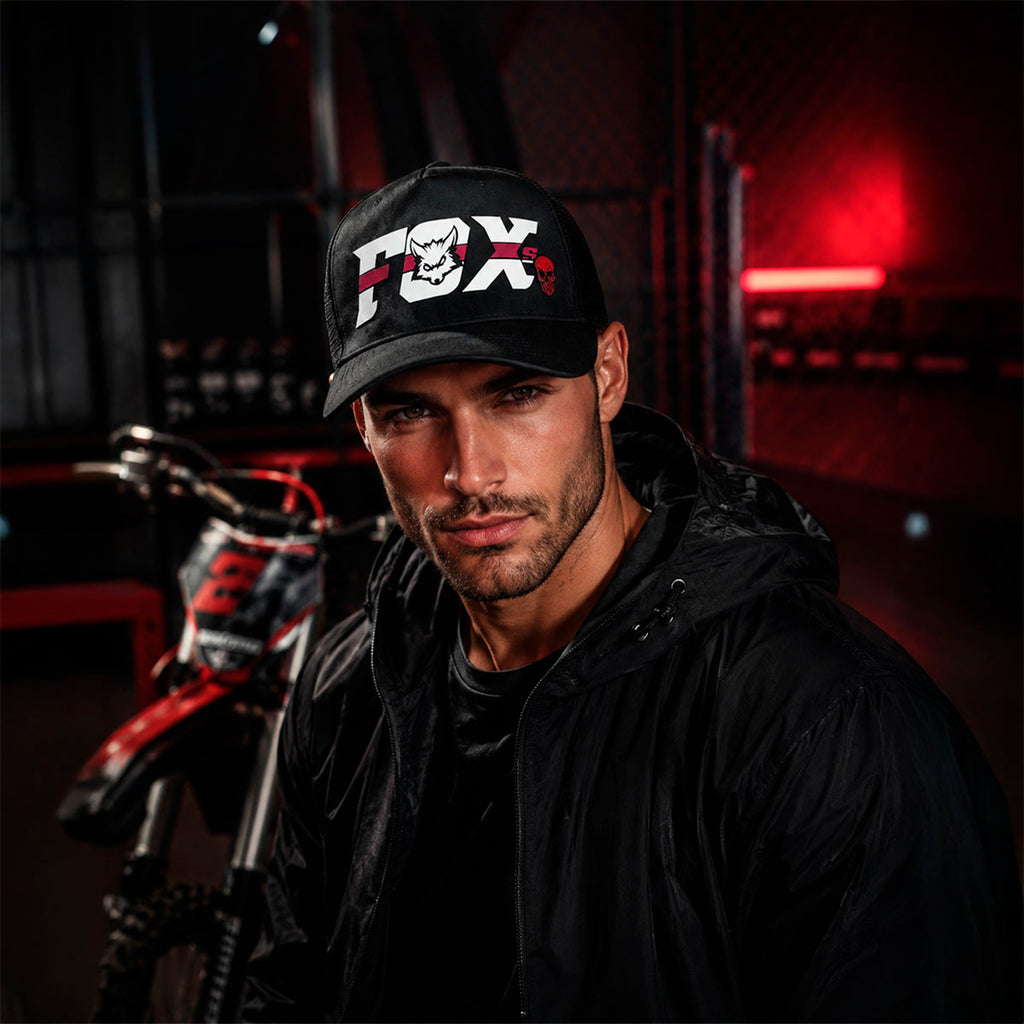 Gorra Fox Desert Skull 3D Hombre Deportiva Original negro