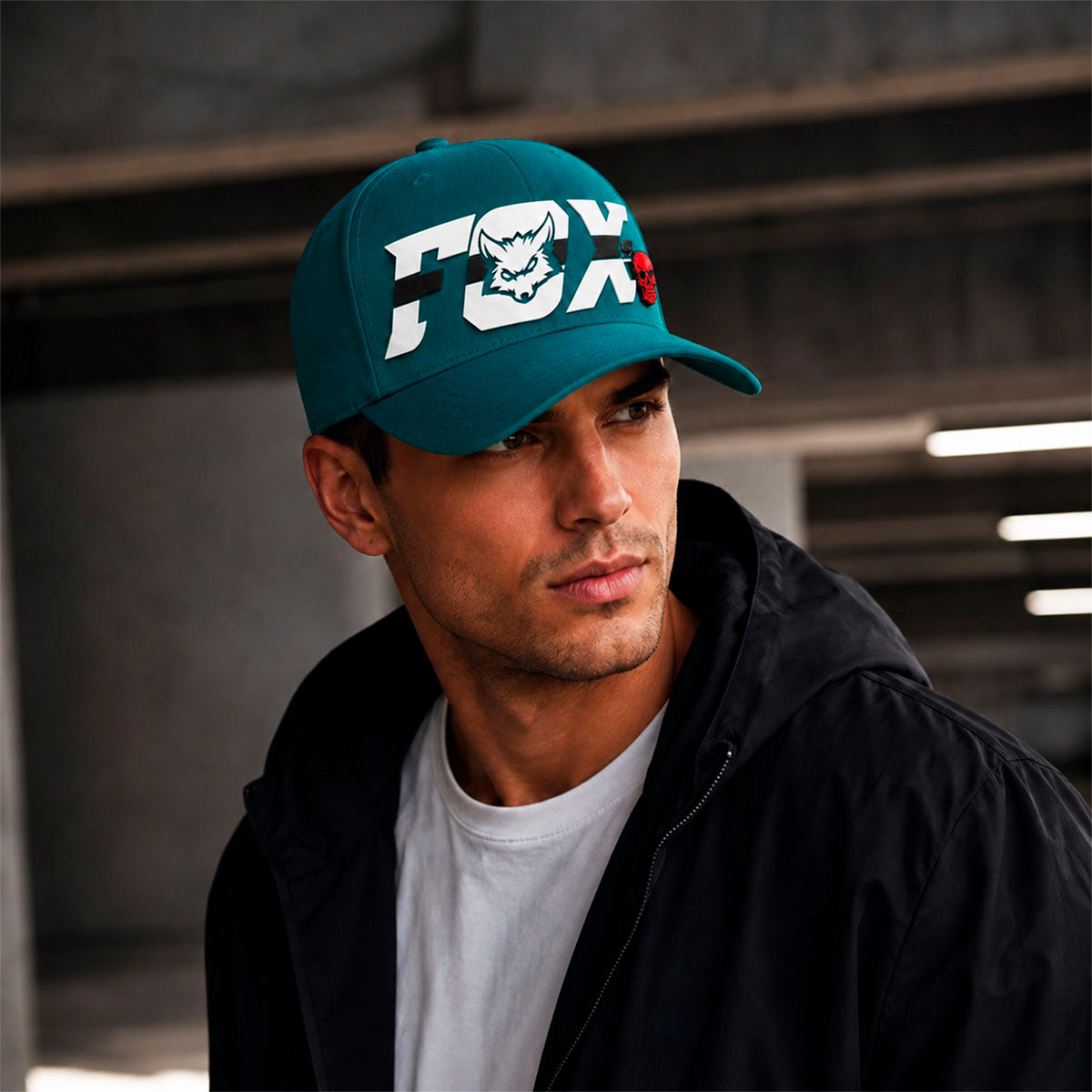 Gorra Fox Desert Skull 3D Hombre Deportiva Original verde