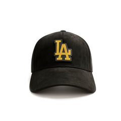 Gorra Knite Los Angeles hombre gamuza negra visera negra-Unitalla