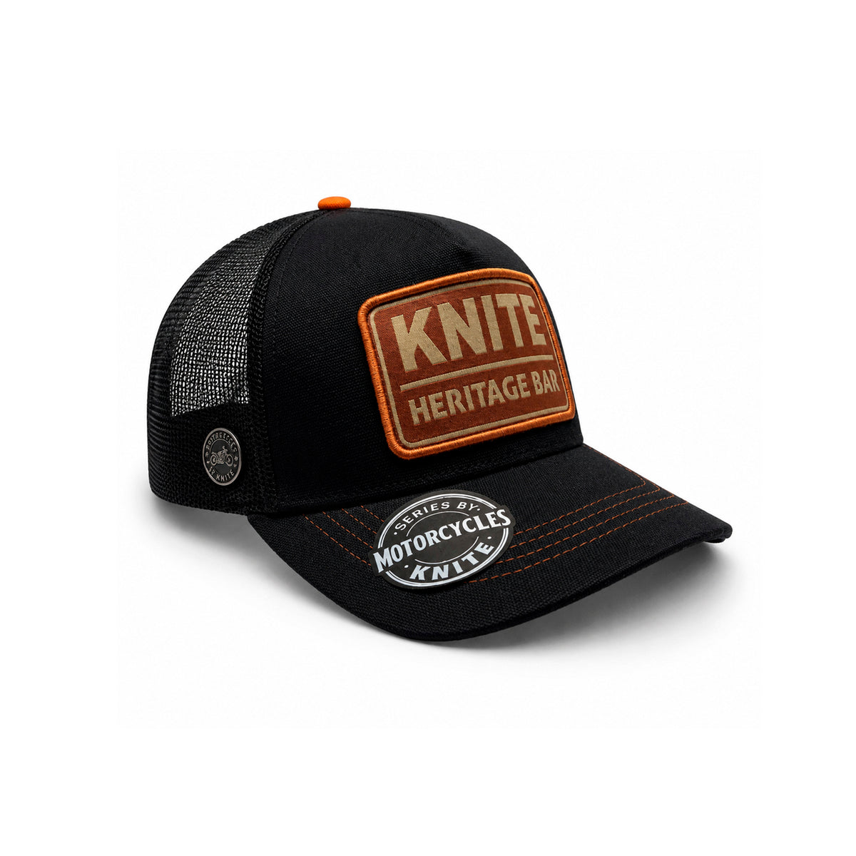 Gorra Knite Heritage Bar Negra Moto Trucker Hombre