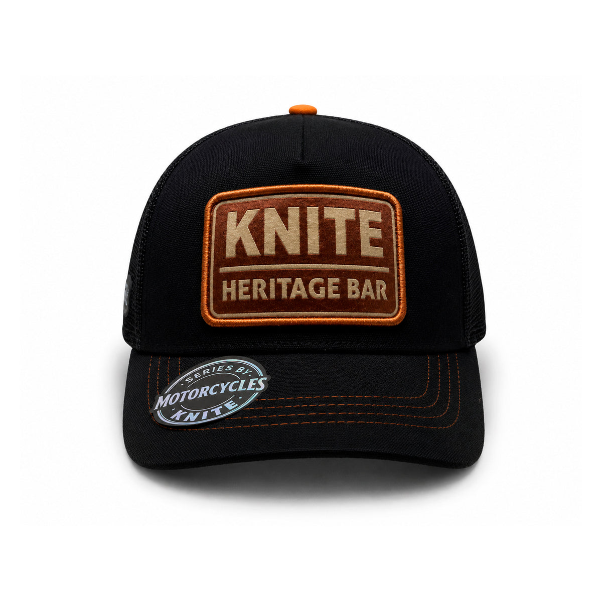 Gorra Knite Heritage Bar Negra Moto Trucker Hombre