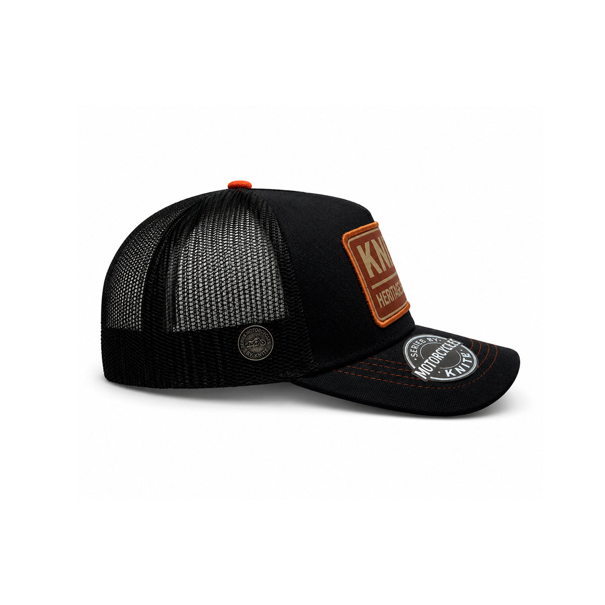 Gorra Knite Heritage Bar Negra Moto Trucker Hombre