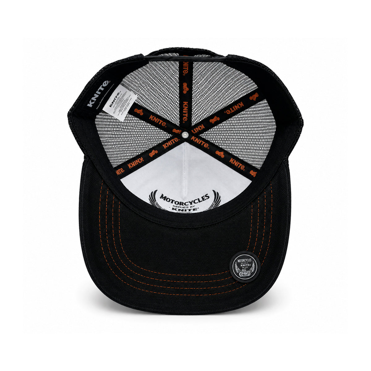 Gorra Knite Heritage Bar Negra Moto Trucker Hombre