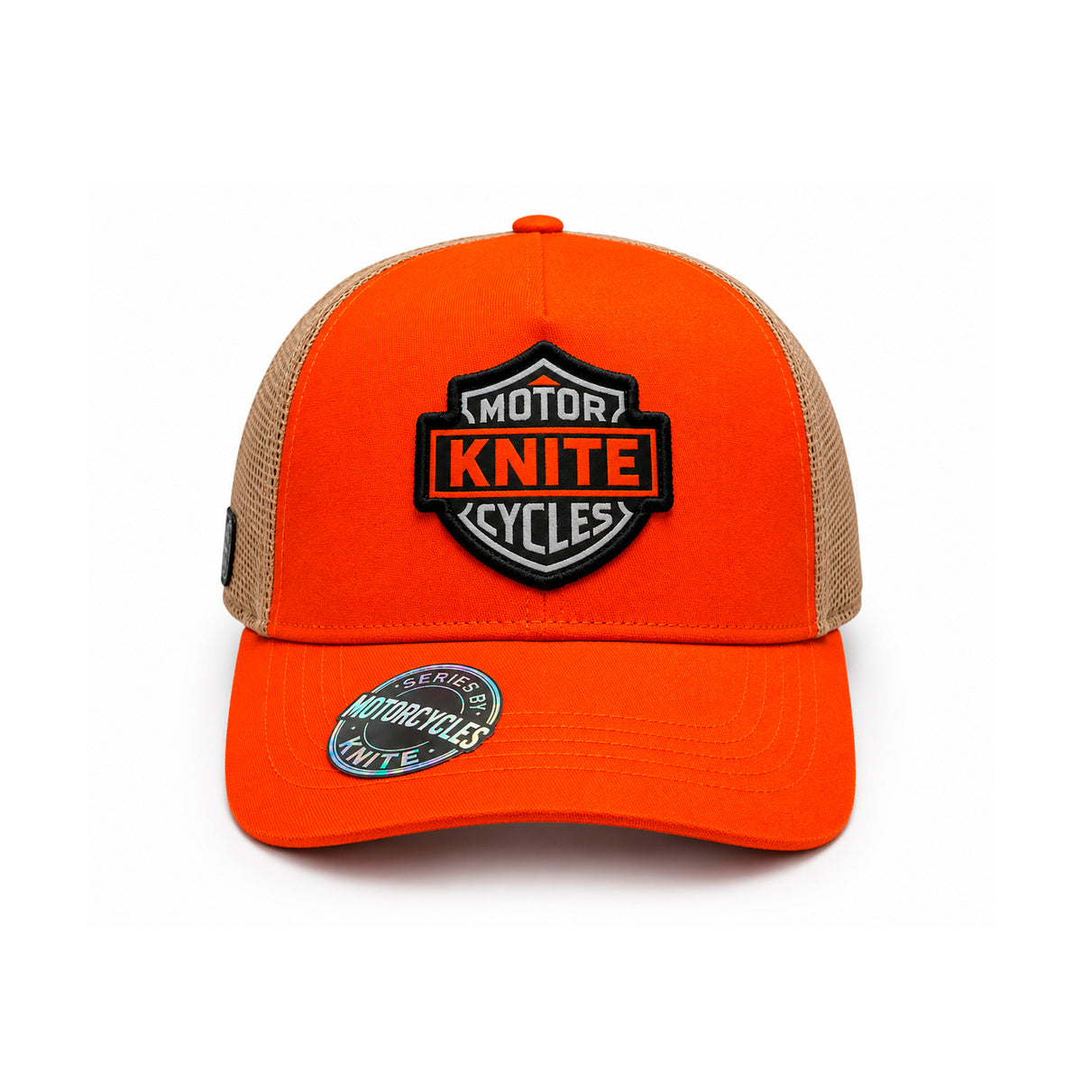 Gorra Knite Moto Lux Orange Motociclista Hombre