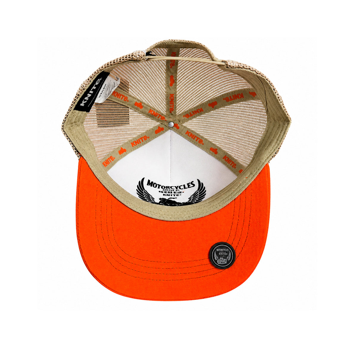 Gorra Knite Moto Lux Orange Motociclista Hombre
