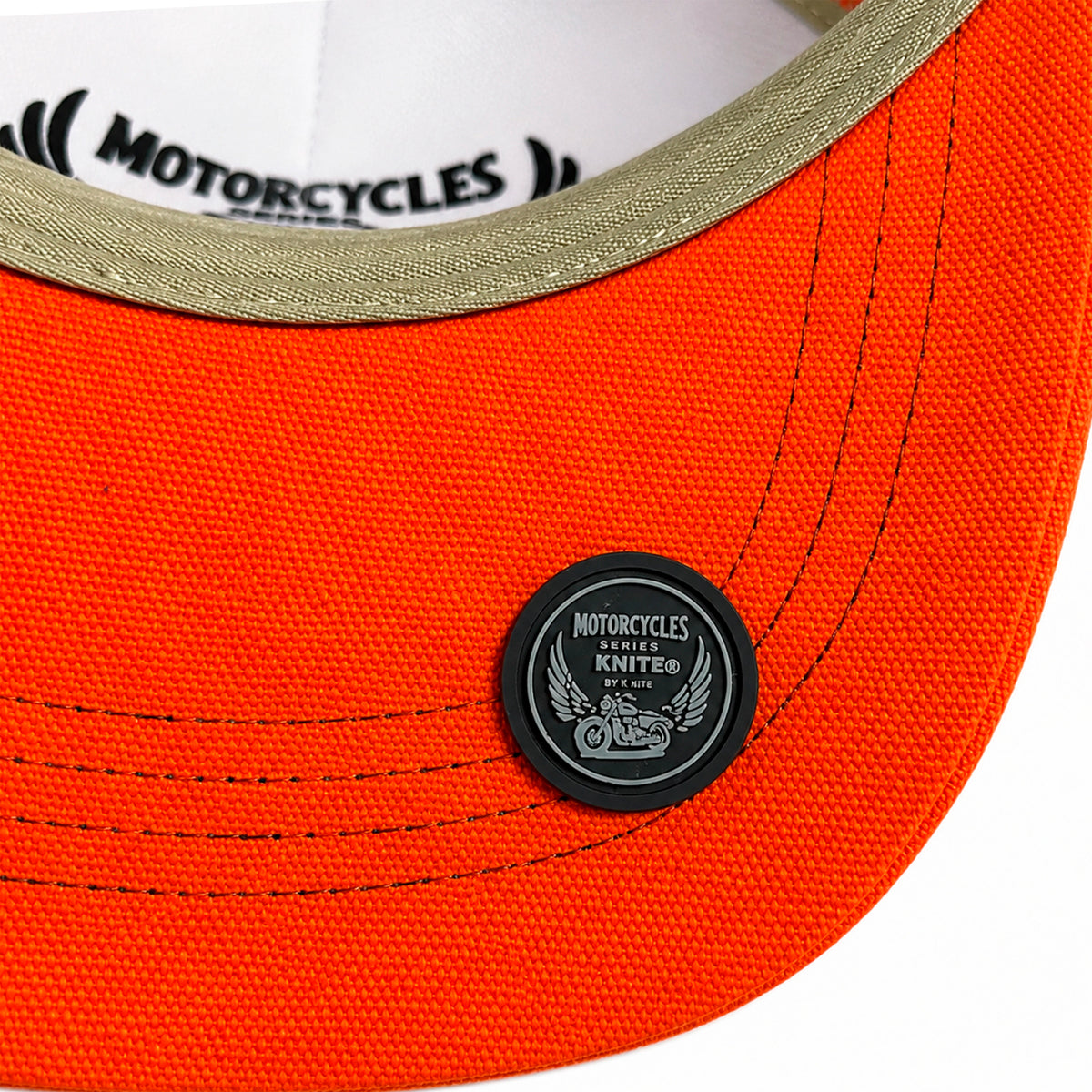 Gorra Knite Moto Lux Orange Motociclista Hombre