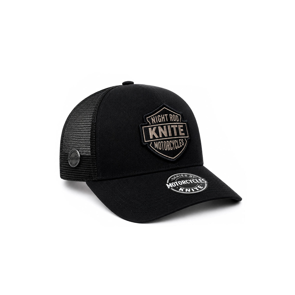 Gorra Knite Night Rod Two Trucker Motociclista Negra