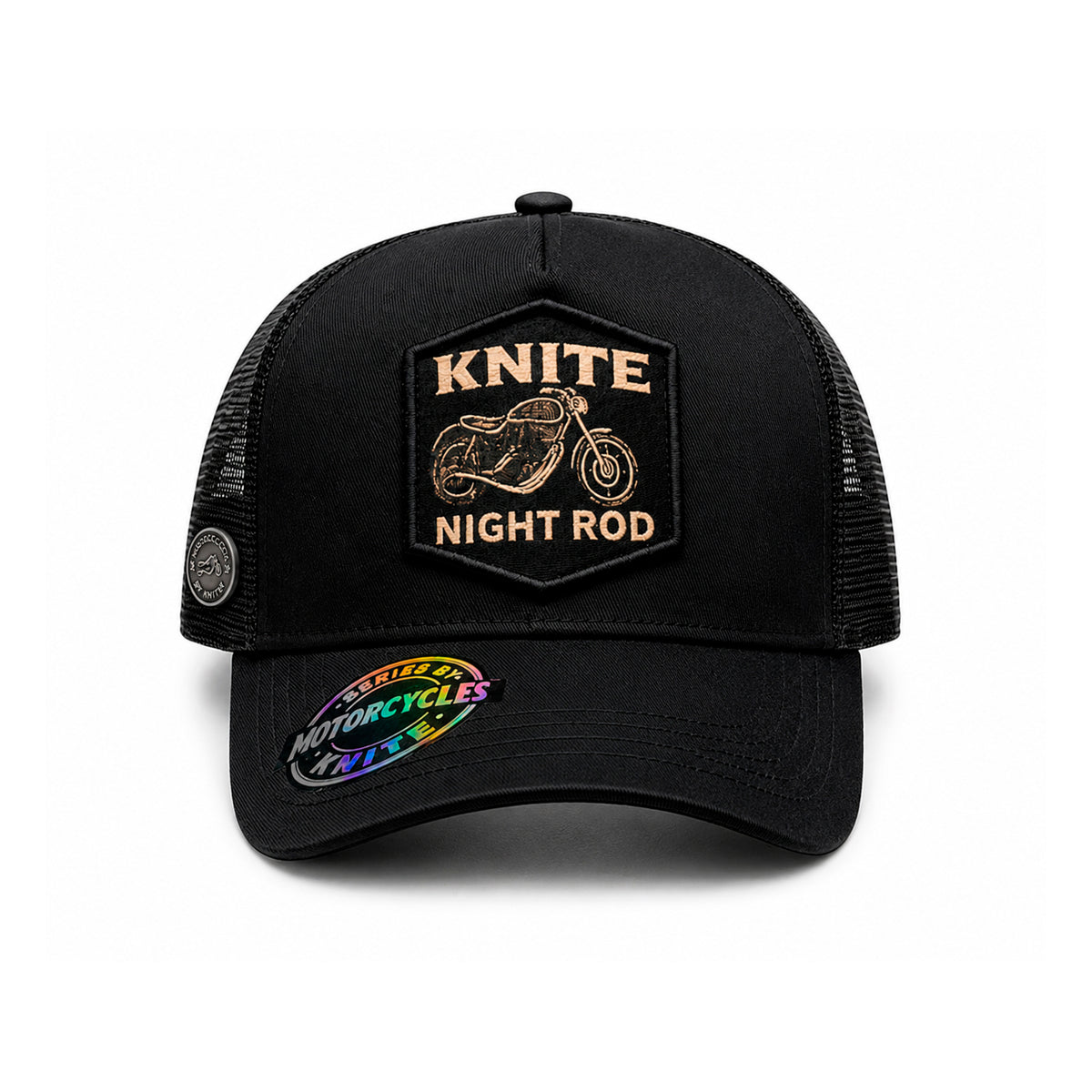 Gorra Knite Night Rod Motociclista Trucker Negra