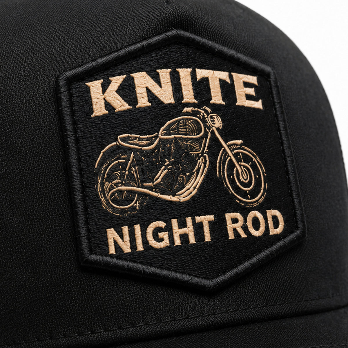 Gorra Knite Night Rod Motociclista Trucker Negra