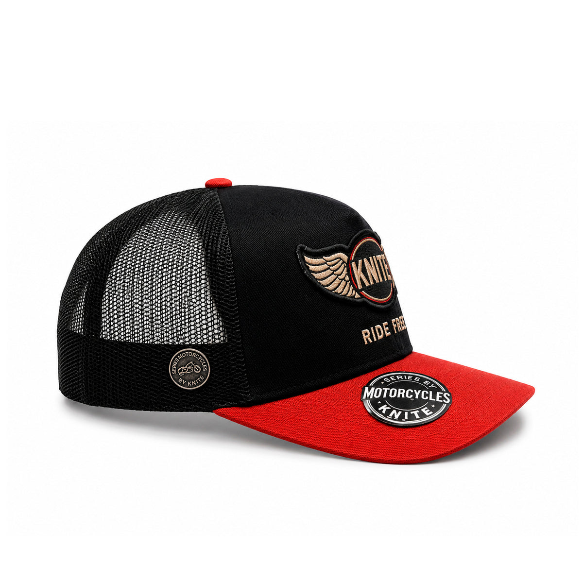 Gorra Knite Moto Lux Hombre Trucker Road Glide Biker Negra