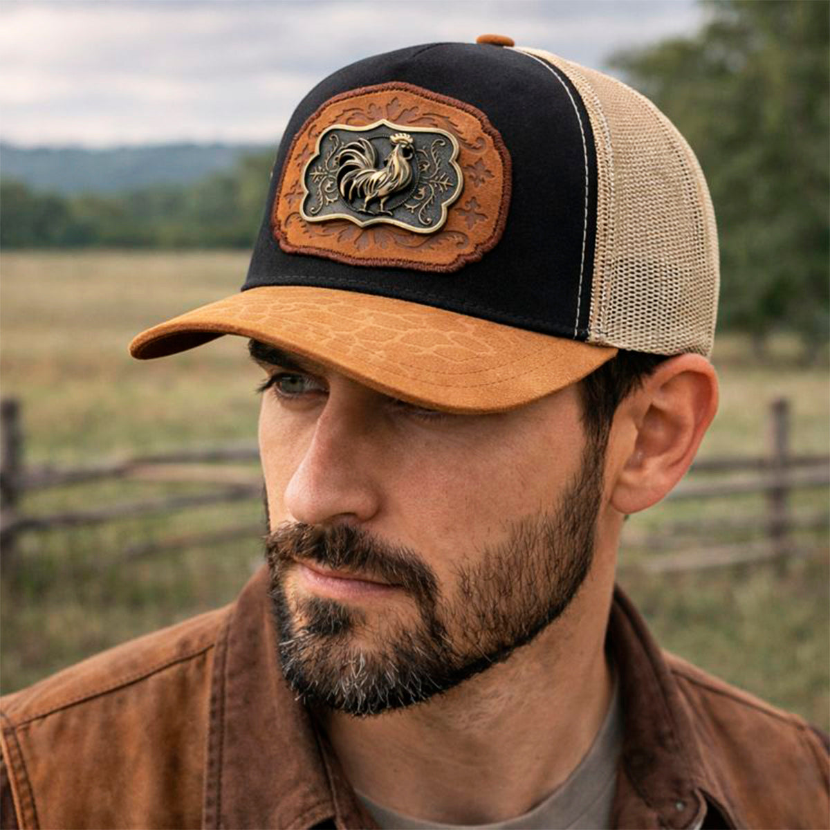 Gorra Trucker Gallo Western Iron Rooster Ajustable