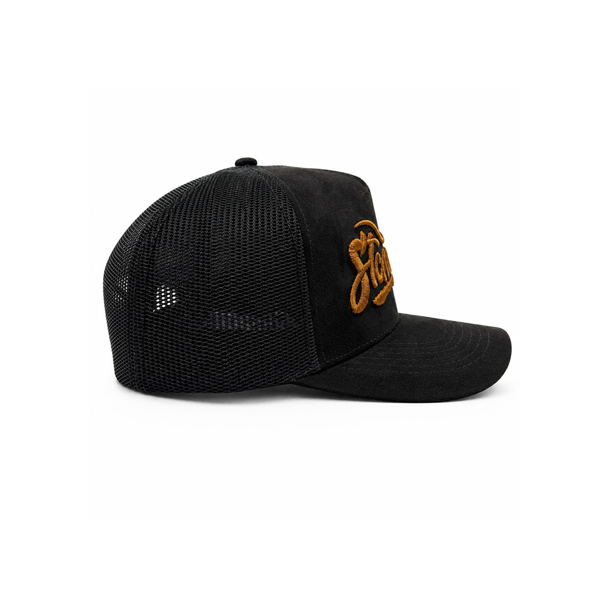Gorra Trucker Caballero Stampede Black Negra Bordada negro