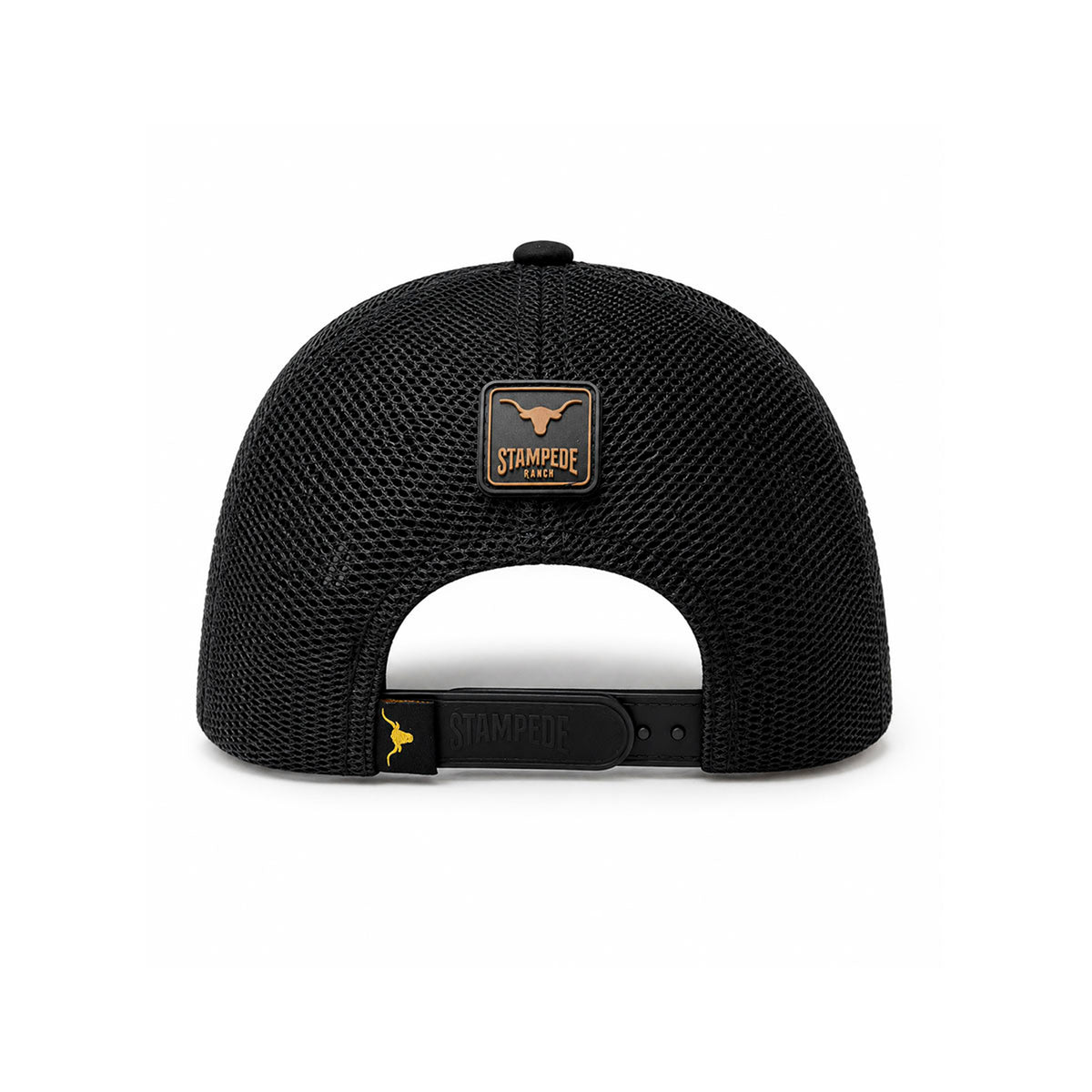 Gorra Trucker Caballero Stampede Black Negra Bordada negro
