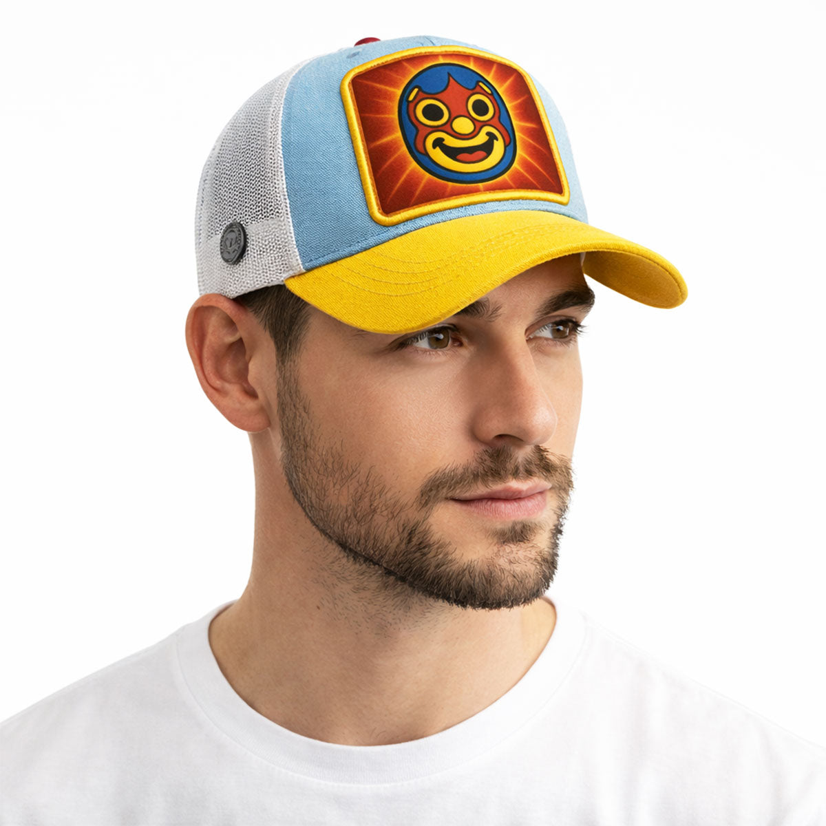 Gorra Trucker Lucha Libre Happy Máscara Bordada