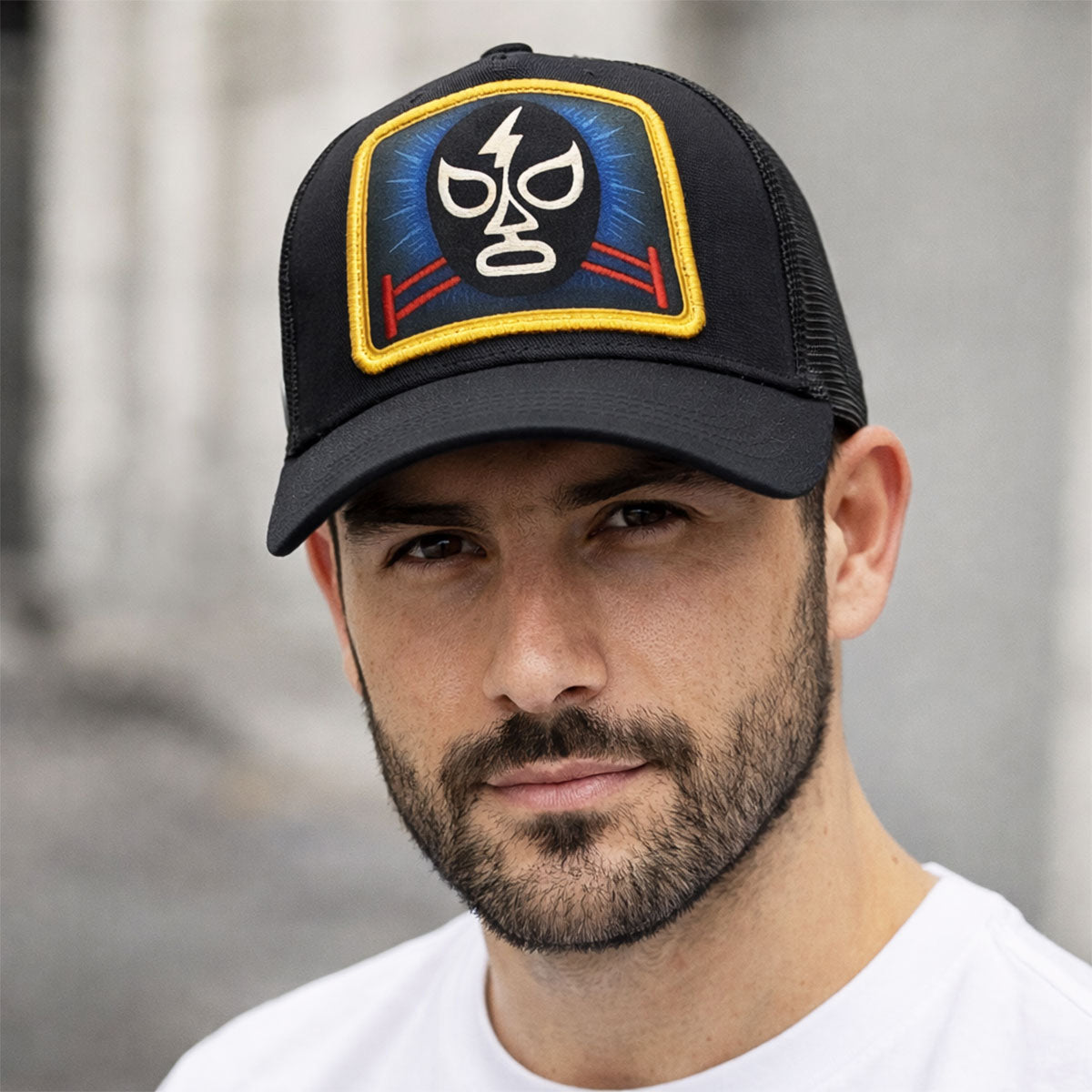 Gorra Trucker Lucha Libre Rayo Máscara Bordada