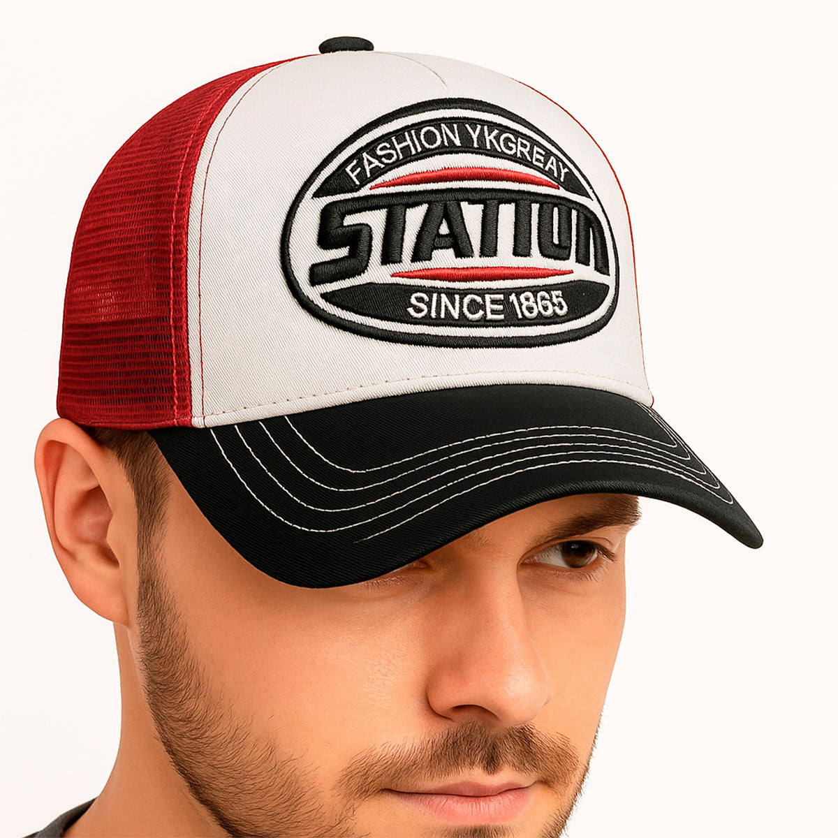 Gorra camionero premium malla transpirable Knite 3D Station-Unitalla